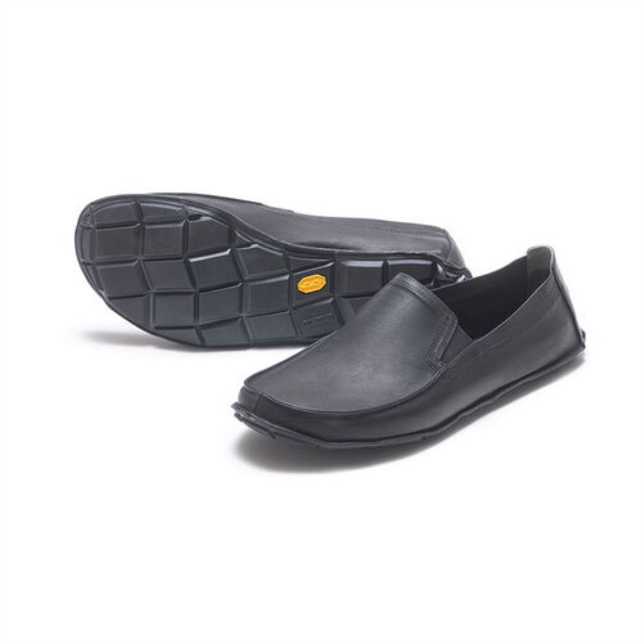 Bir çeyrek Deri Erkek Vibram Siyah